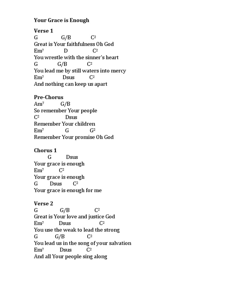 Your Grace Is Enough PDF