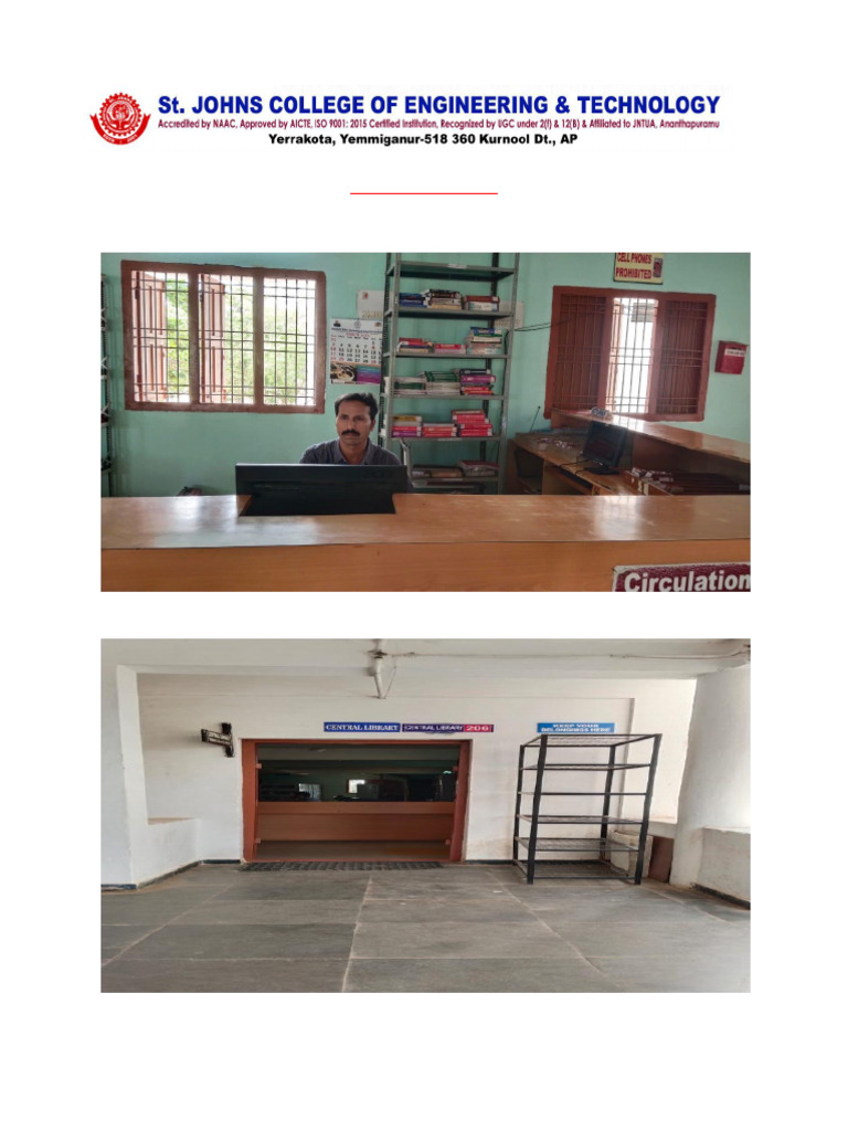 SJCET Library Contact Information | PDF