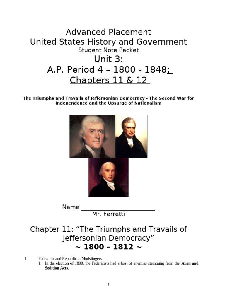 Chapters_11_12 | PDF | Thomas Jefferson | Federalist Party