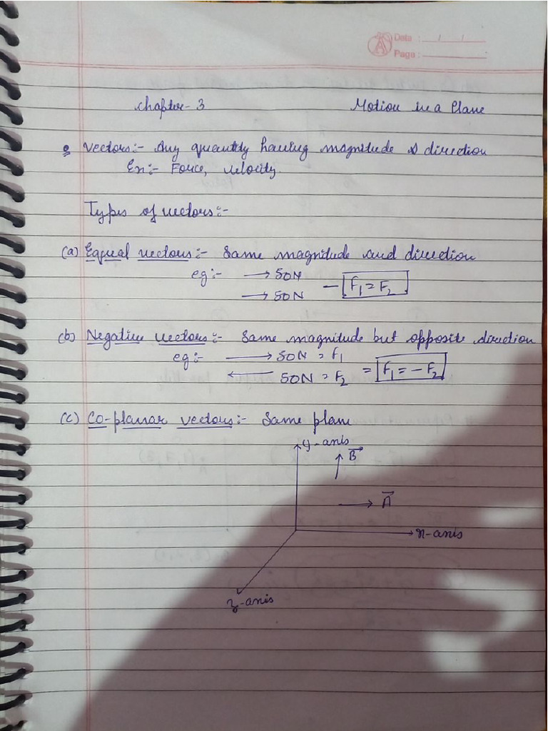 Motion in A Plane | PDF