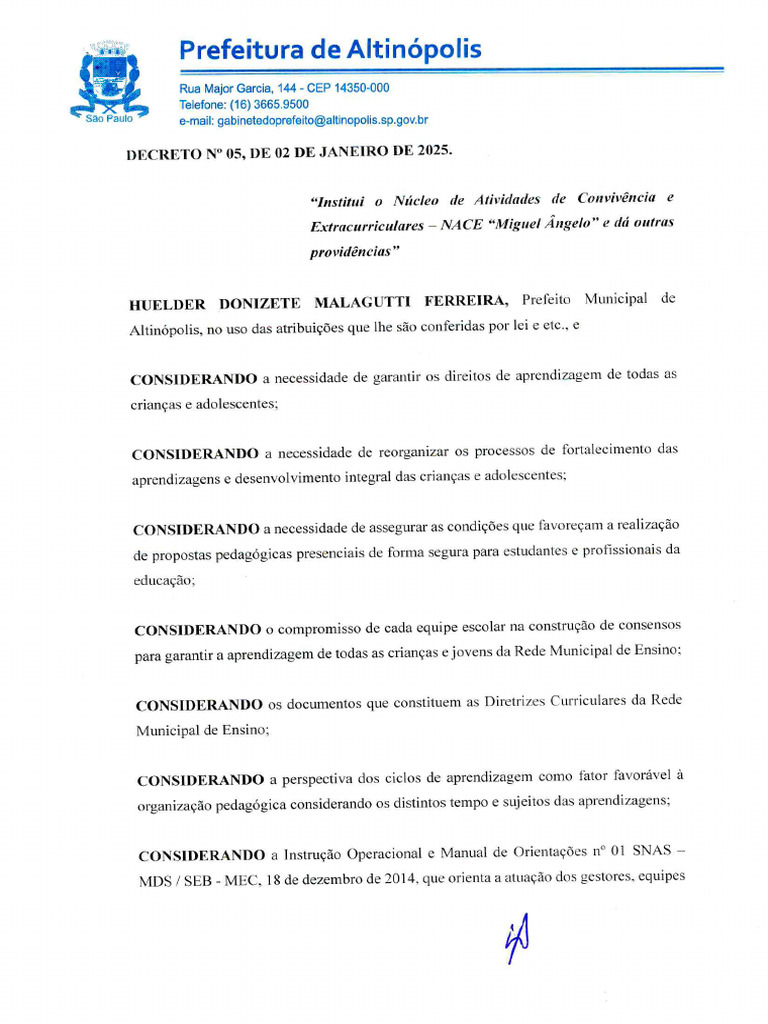 A - 104 - 0 - 1 - 06012025161856 Decreto 05 | PDF