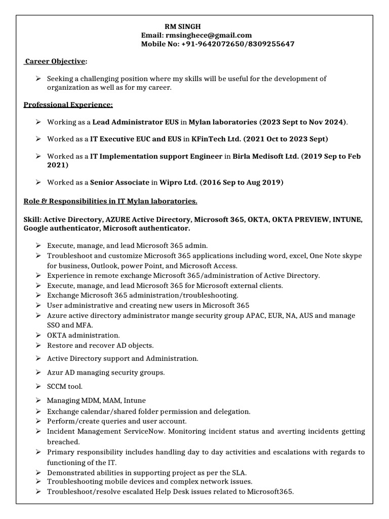 IT Professional Resume | PDF | Computer Network | Microsoft Windows