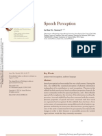 Speech Perception: Further