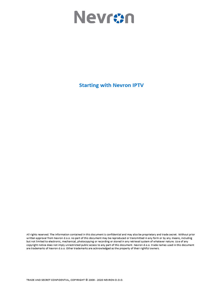 Defining Nevron IPTV Project Requirements | PDF | Ip Address | Set Top Box