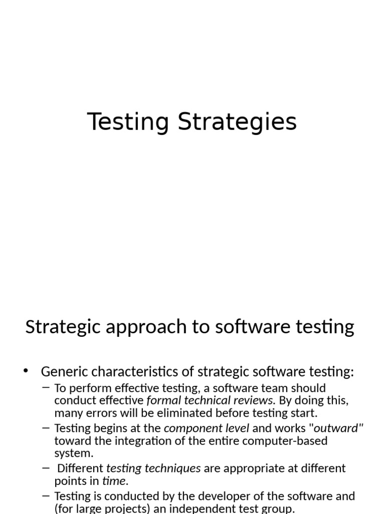 Effective Software Testing Strategies | PDF | Software Testing ...