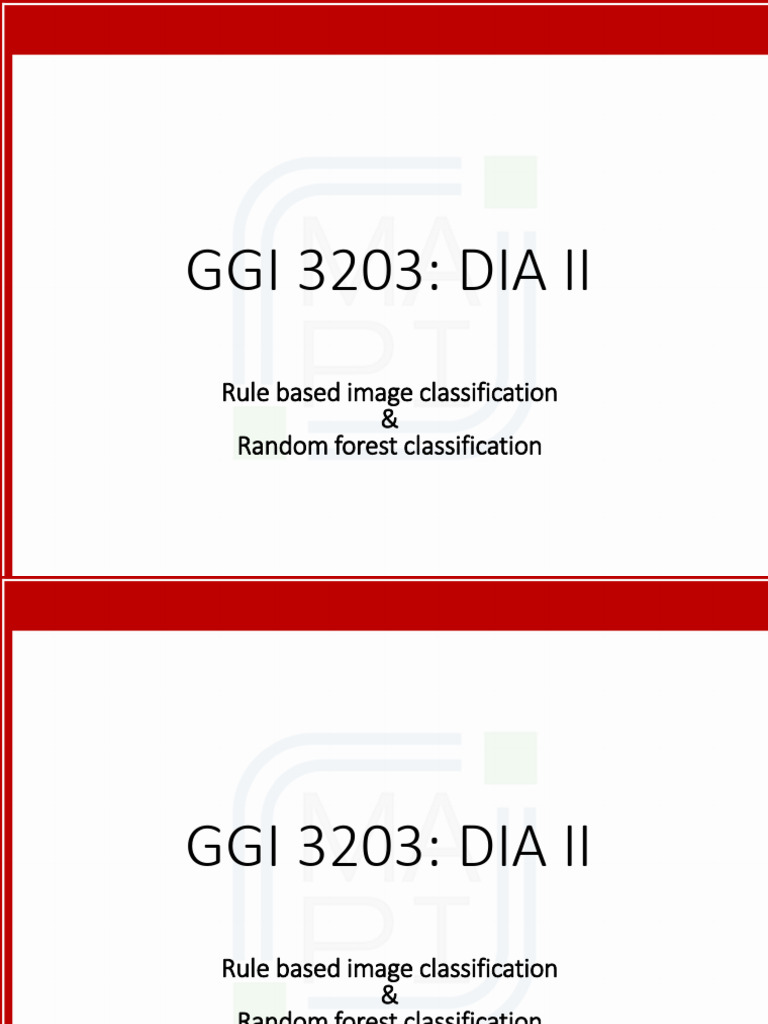 Image Classification Techniques: Rules & Random Forest | PDF ...