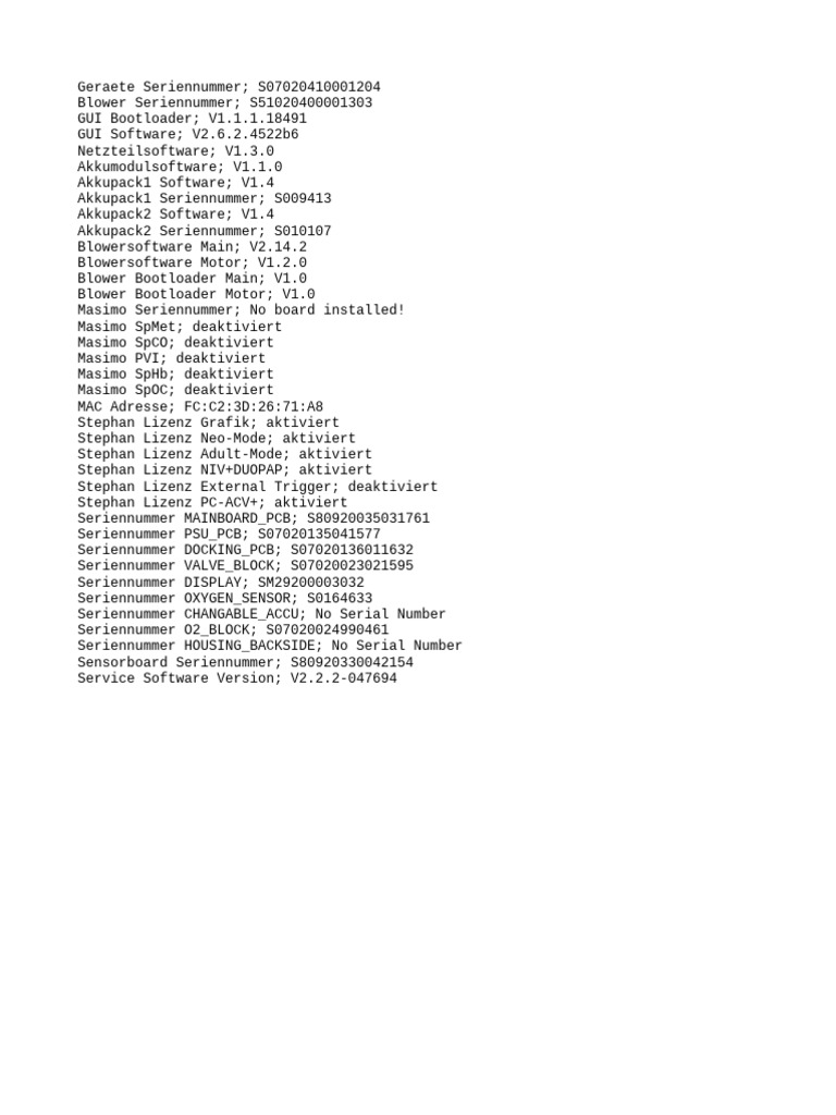 Serial Number Export | PDF