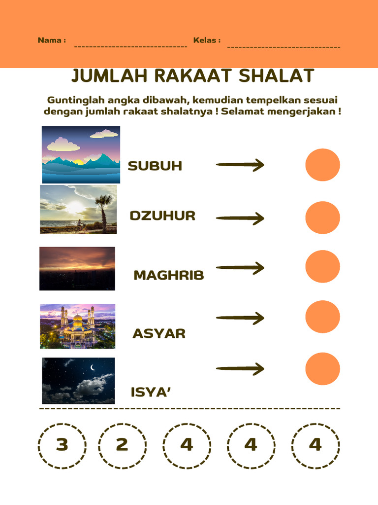 Jumlah Rakaat Shalat 5 Waktu | PDF