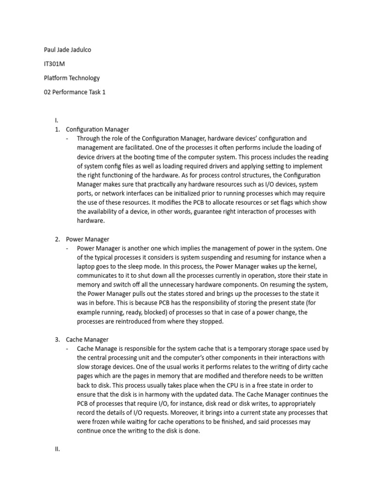 Overview of Platform Technology Management | PDF | Process (Computing ...