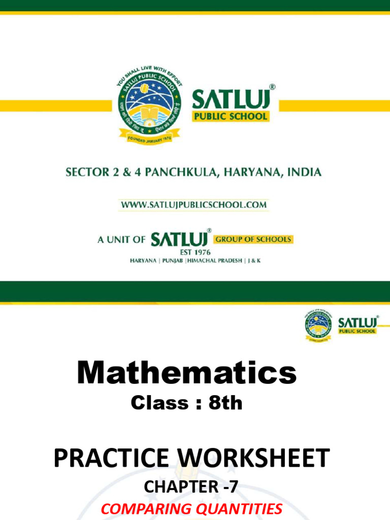 Chapter 7 Worksheet | PDF