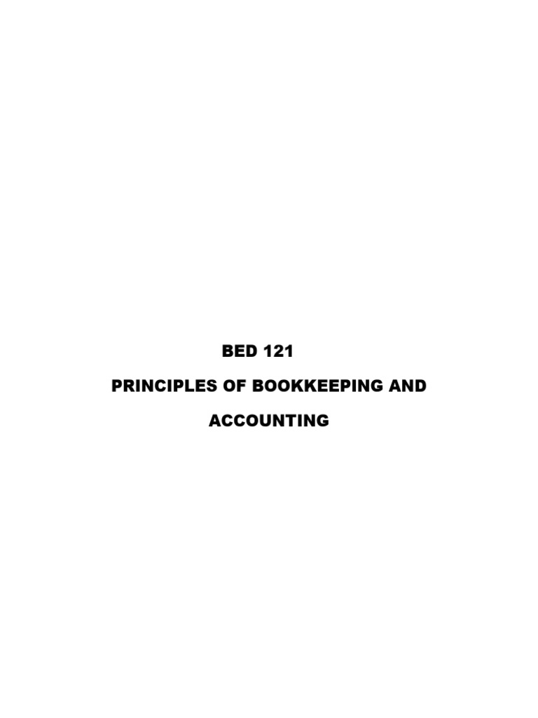 Principles of Bookkeeping II Overview | PDF | Debits And Credits ...