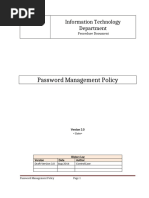 Corporate Password Policy Guidelines | PDF