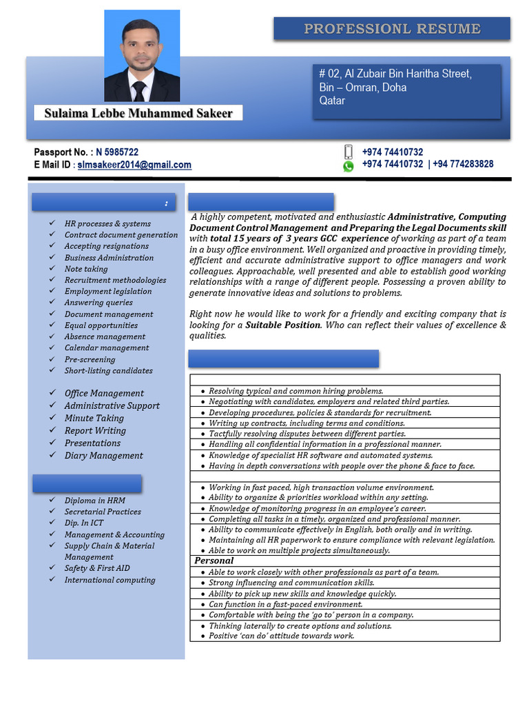 HR Assistant Admin Assistant Document Controller 1653599523 | PDF ...