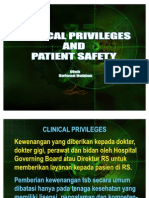 Clinical Privilege 26 Juli 2010