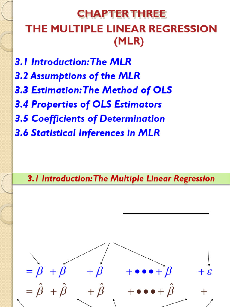 eco.fikadu ch3 | PDF | Ordinary Least Squares | Errors And Residuals