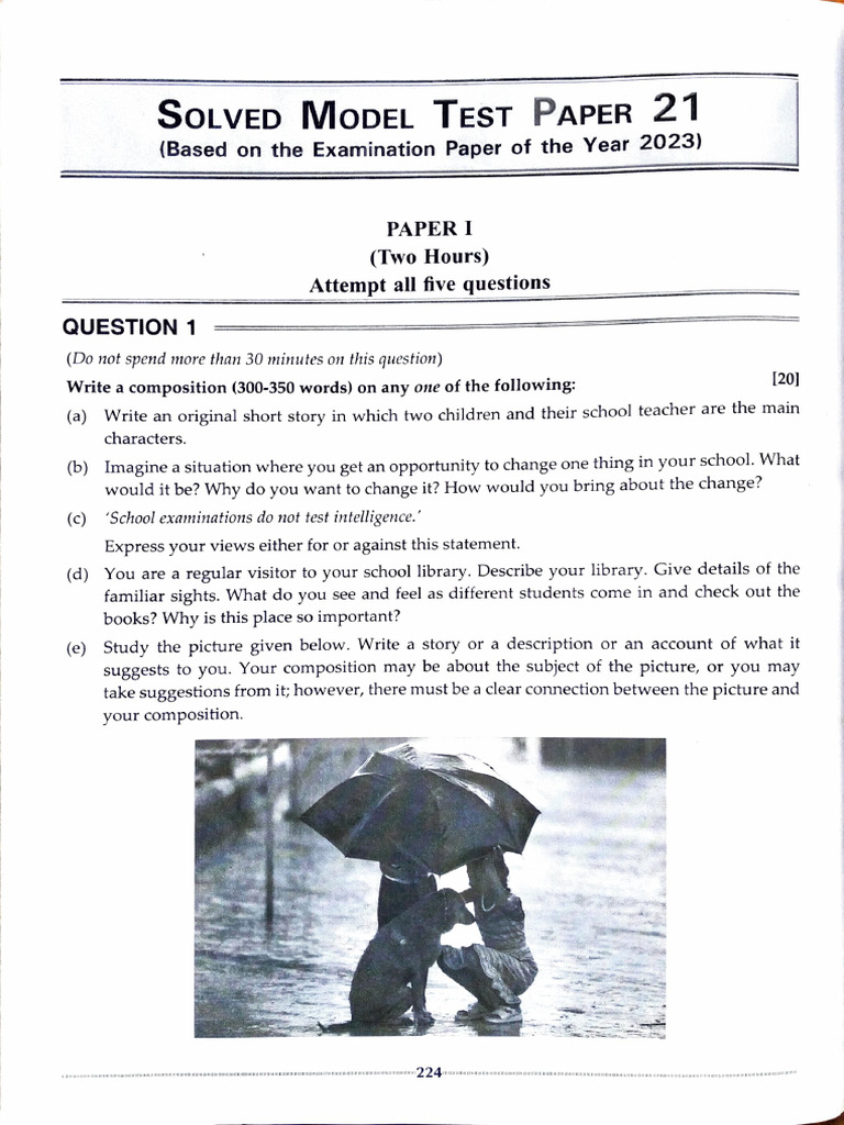 Class 10 Model Test Paper 21 | PDF