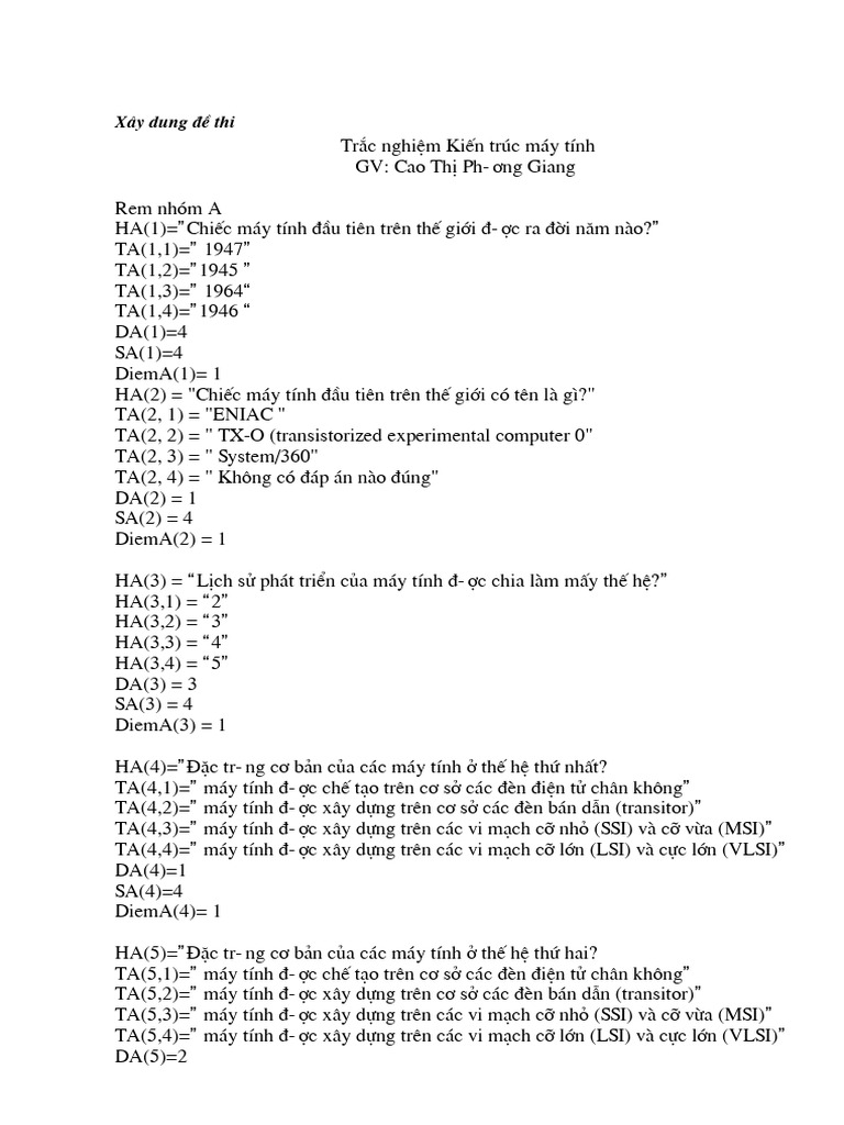 Xay Dung de Thi KTMT - Cao Phuong Giang | PDF