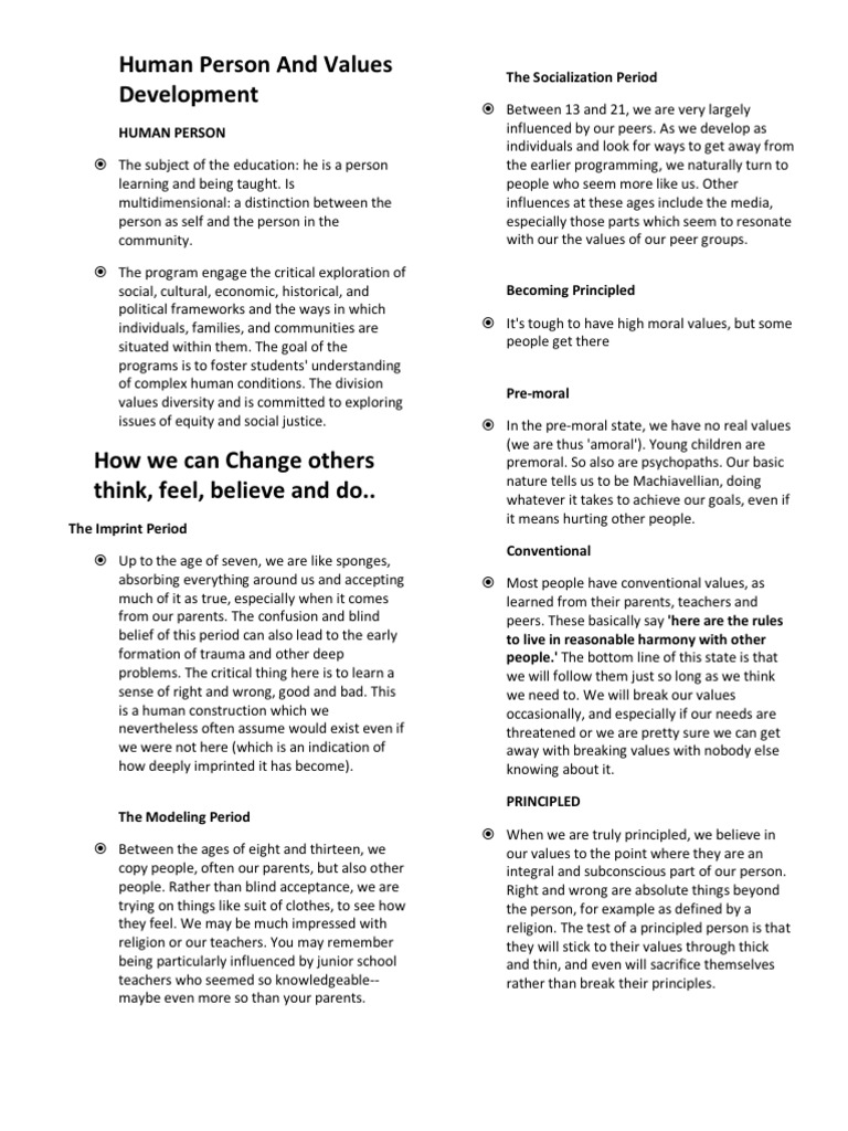 Values Development in NSTP Programs | PDF