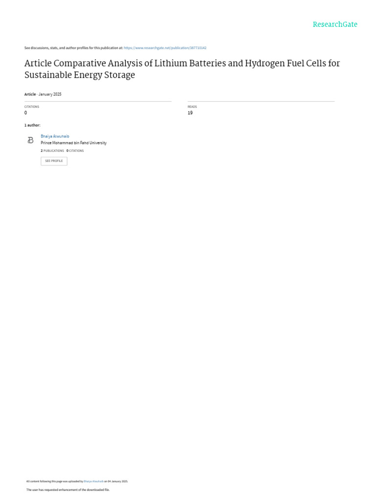 Article | PDF | Renewable Energy | Lithium Ion Battery