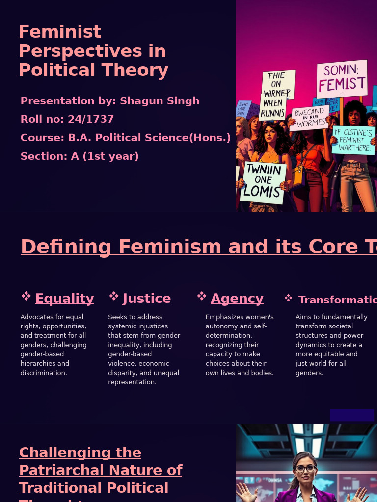 Feminist Perspectives in Political Theory | PDF | Gender Studies | Feminism