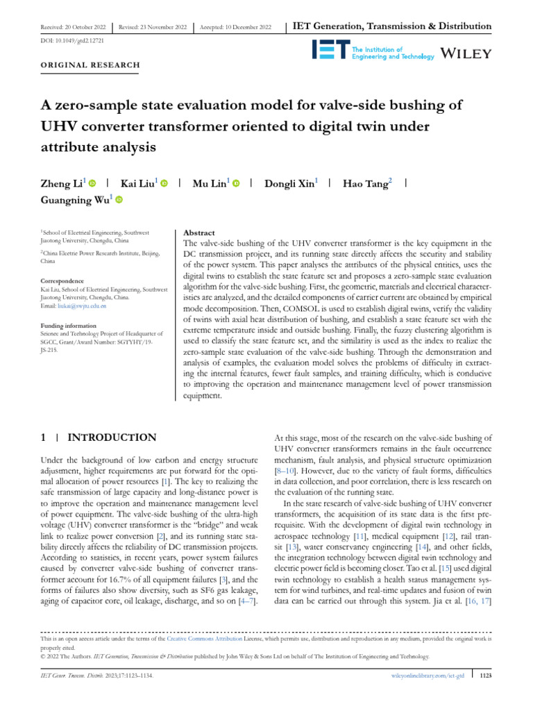 A Zero-Sample State Evaluation Model For Valve-Sid | PDF | Thermal ...