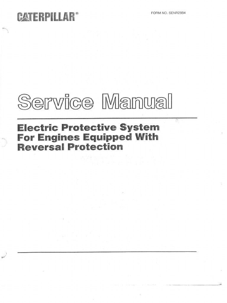 Service Manual - Electric Protective System For Engines Equipped With ...