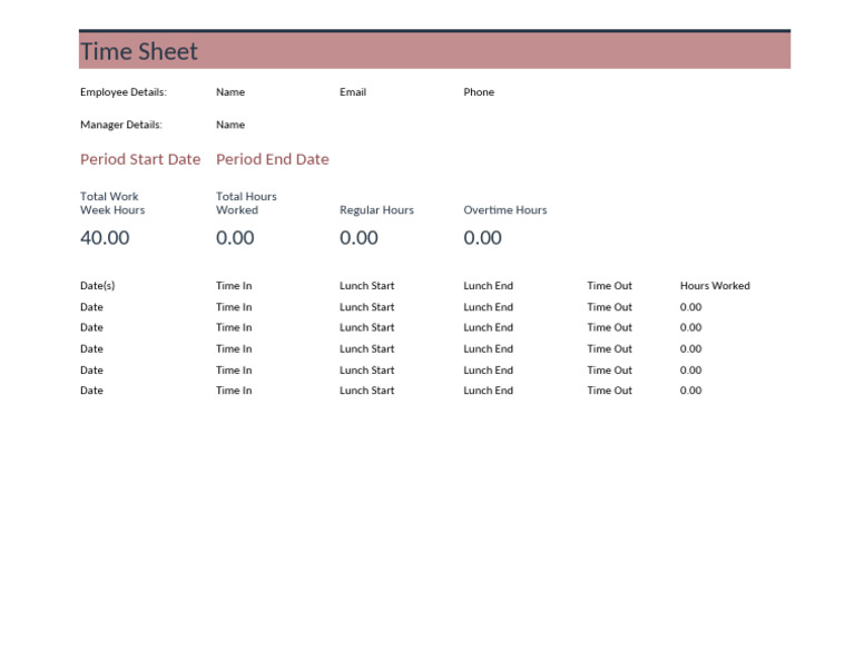 Time Sheet1 | PDF