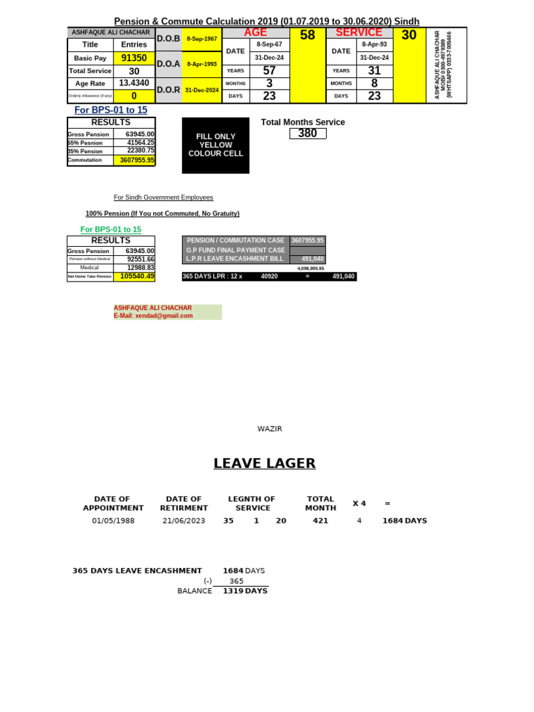 Pension Calculator 2020 | PDF | Pension | Microeconomics