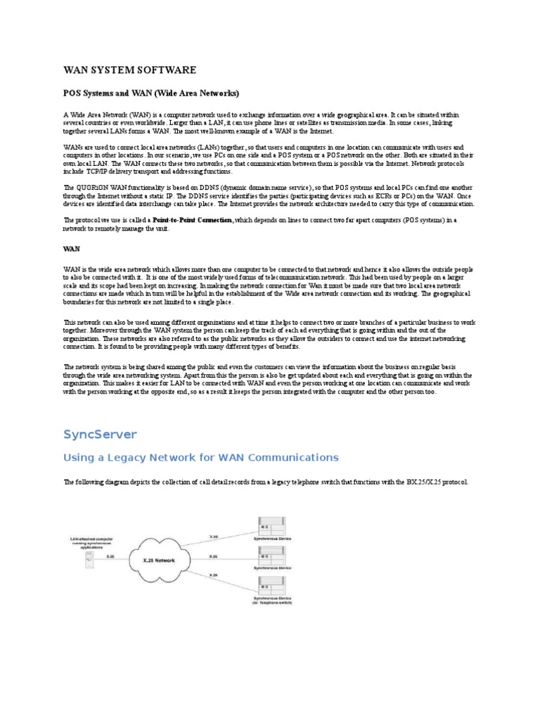Wan System Software | PDF | Wide Area Network | Computer Network