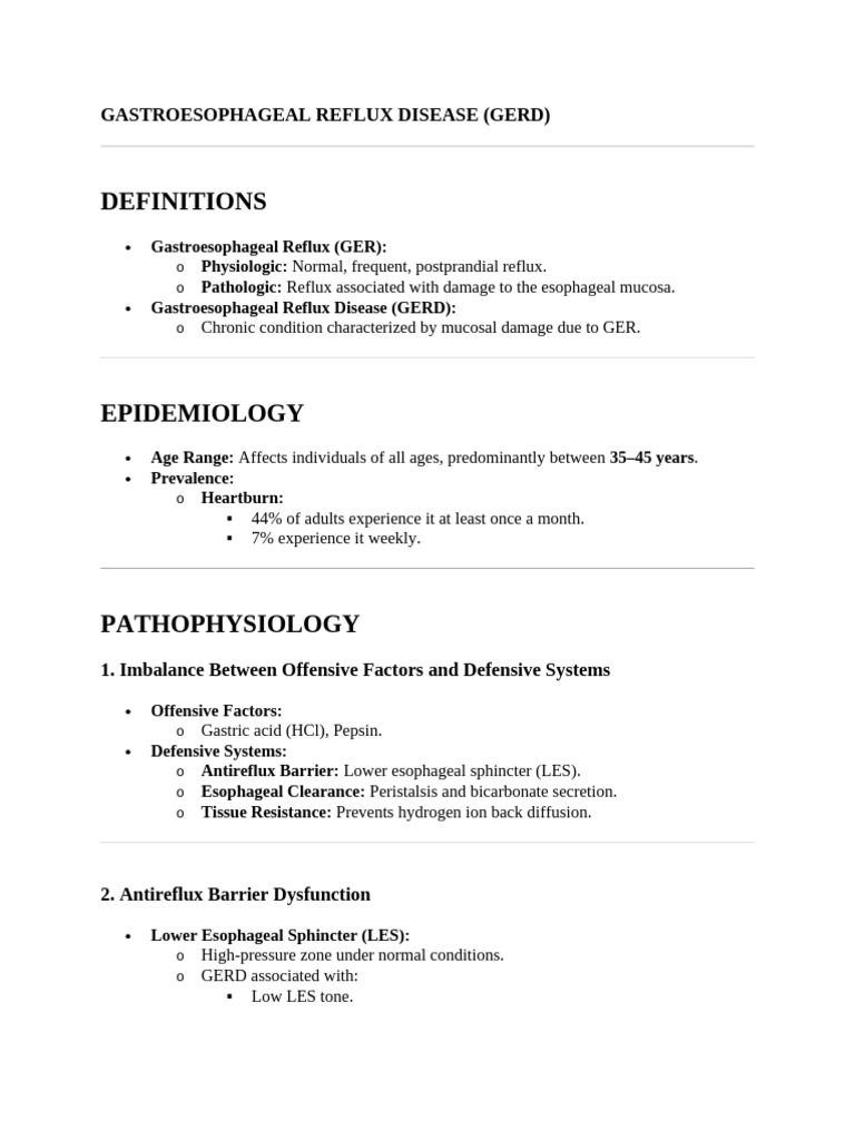 Understanding Gastroesophageal Reflux Disease | PDF | Gastroesophageal ...