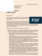 Surat Kpd KH BAHARUDDIN SH, Meminta Data Penggunaan Uang (29 Des 2010)