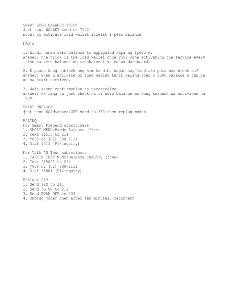 tnt balance inquiry dial