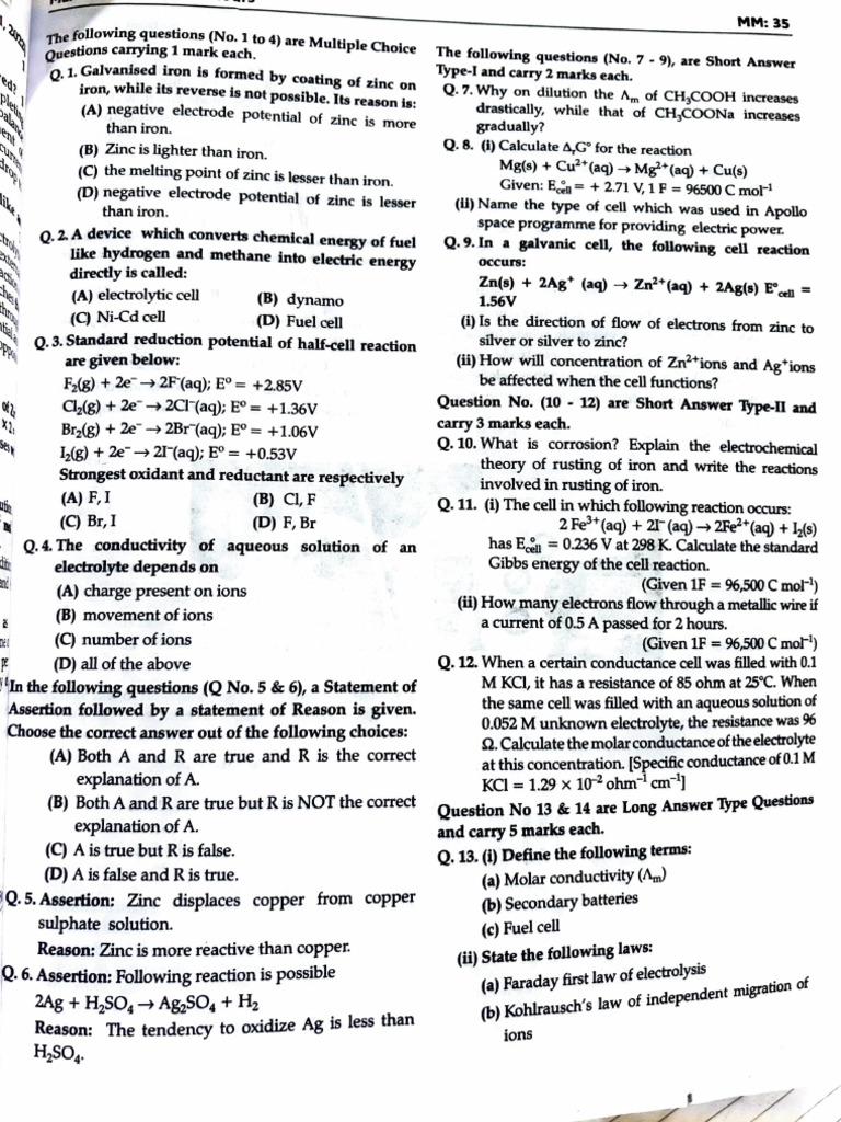 Electro Chemistry Practice | PDF | Electrochemistry | Materials Science