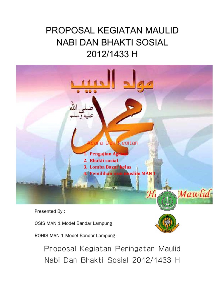Proposal Kegiatan An Maulid Nabi Dan Bhakti Sosial2 Pdf