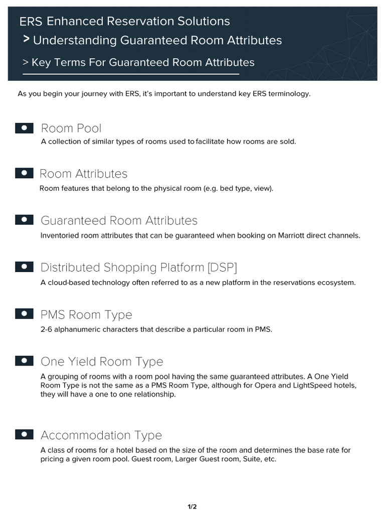 Guaranteed Room Attributes | PDF