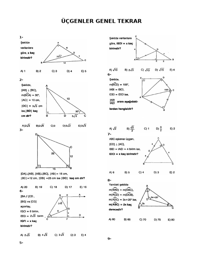 Révision des Triangles | PDF