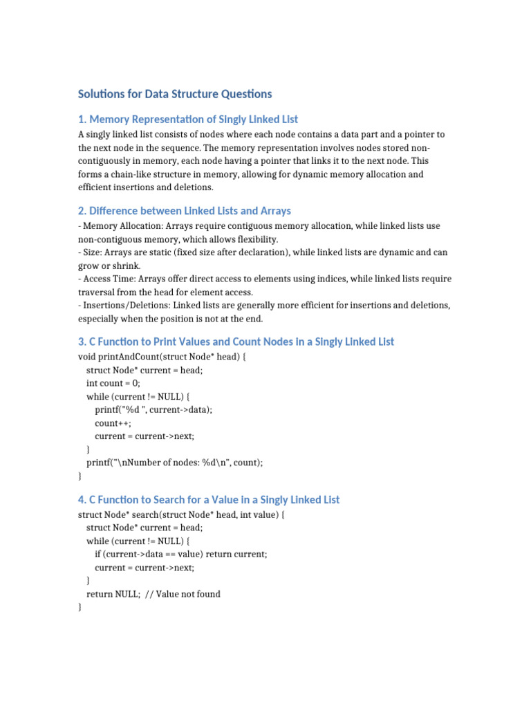 C Linked List Guide for Developers | PDF | Pointer (Computer ...
