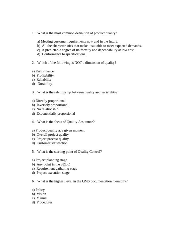 TQM Principles and Quality Management | PDF | Quality (Business ...