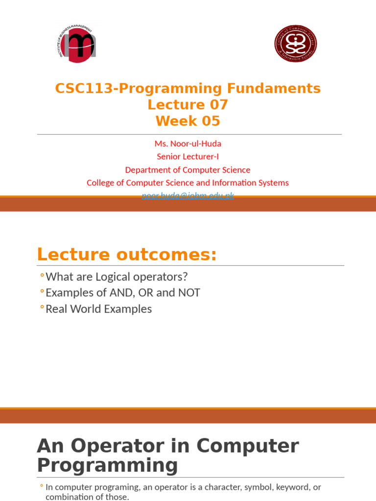 Lec 7 Programming Fundamentals | PDF | Software Engineering | Mathematics