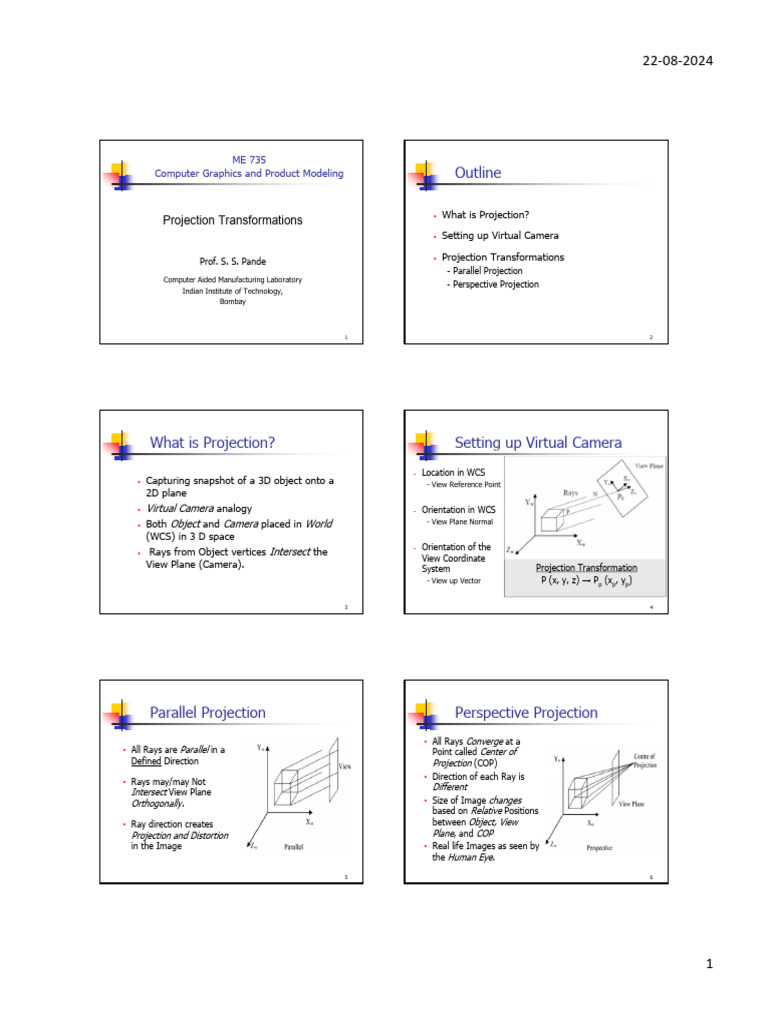 Projection Transformations in Computer Graphics | PDF | Line (Geometry ...