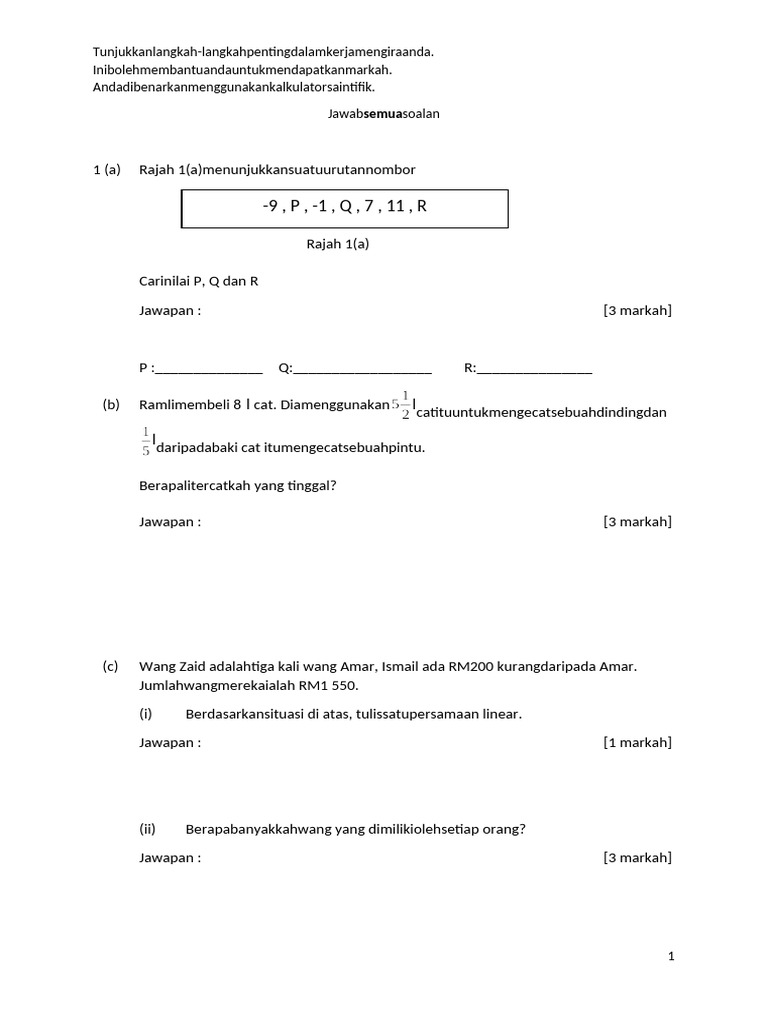 Trial PT3 2018 | PDF