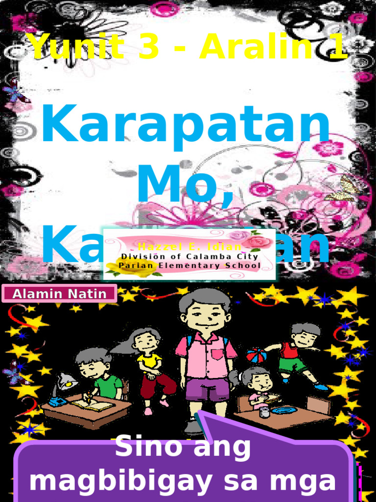 III. Aralin 1 - Karapatan Mo, Karapatan Ko | PDF