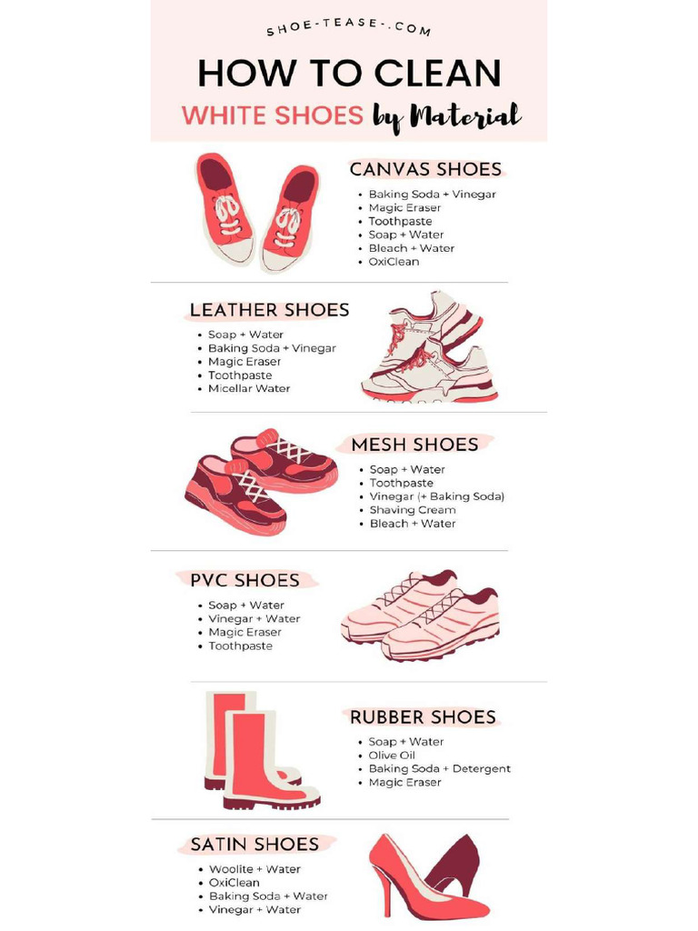 How To Clean White Shoes & Make Shoes White Again 7 Easy Ways | PDF