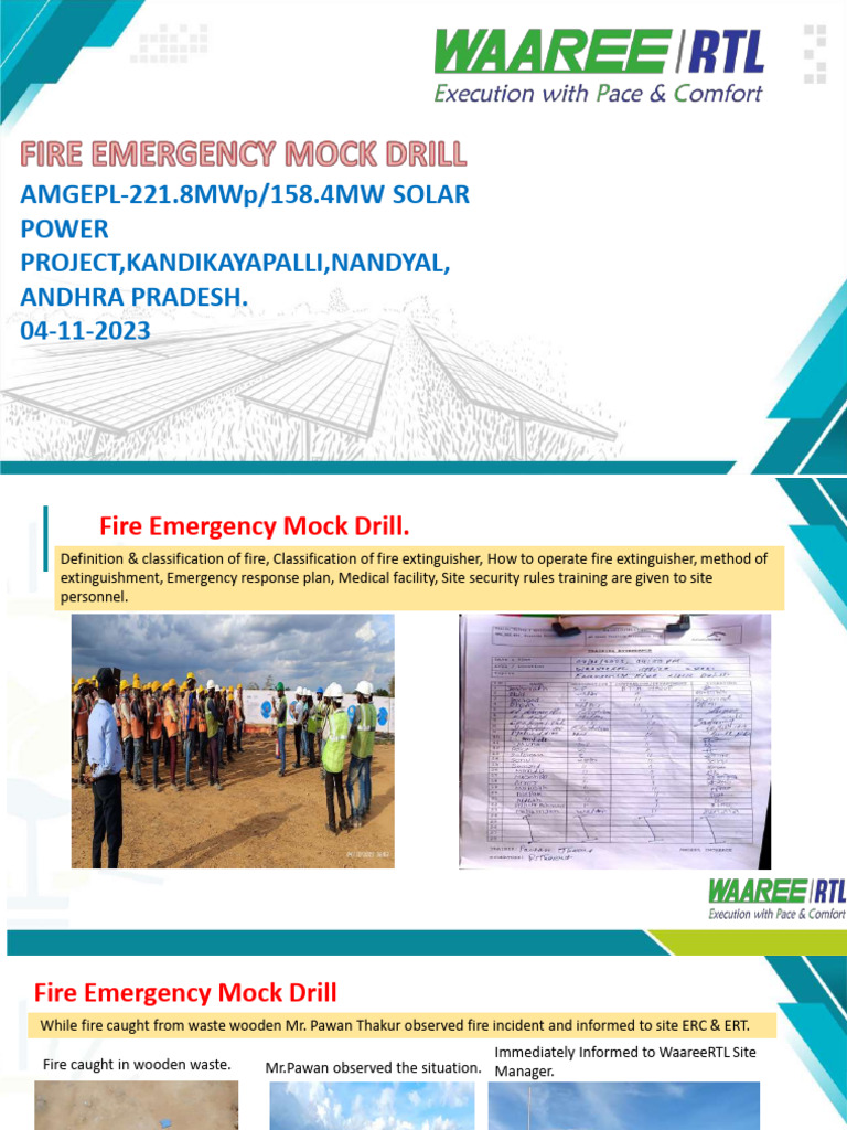 Fire Emergency Mock Drill Report 2023 | PDF