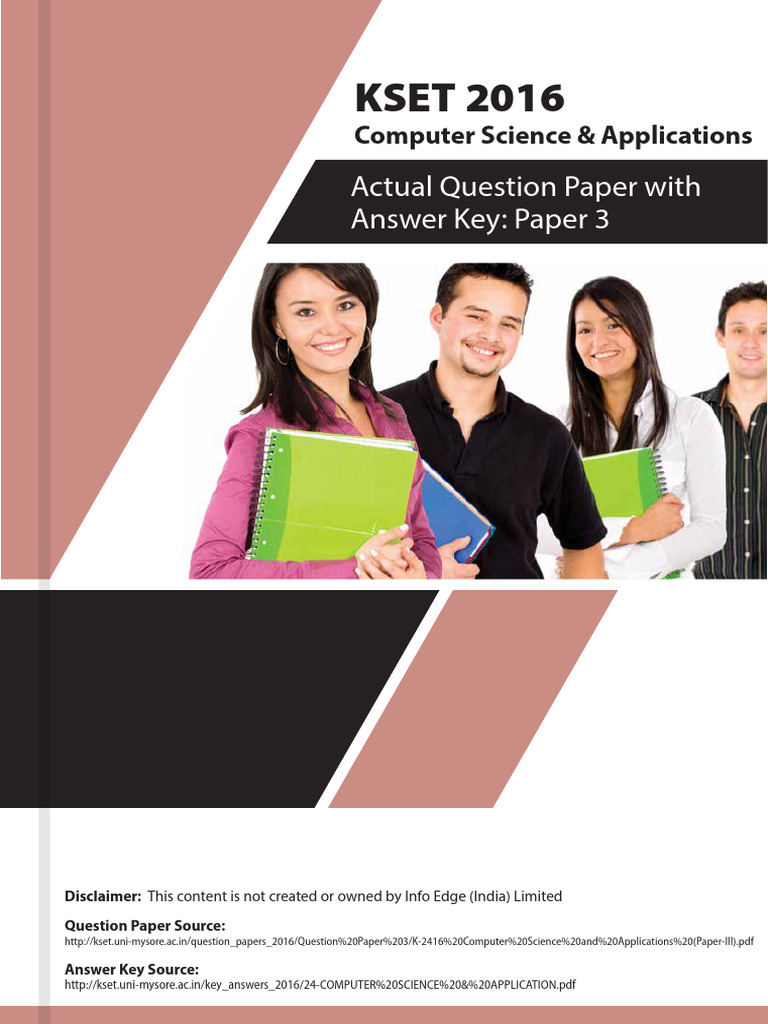 2016 Paper 3 - Kcet Old Question Papers | PDF | Relational Model | Routing