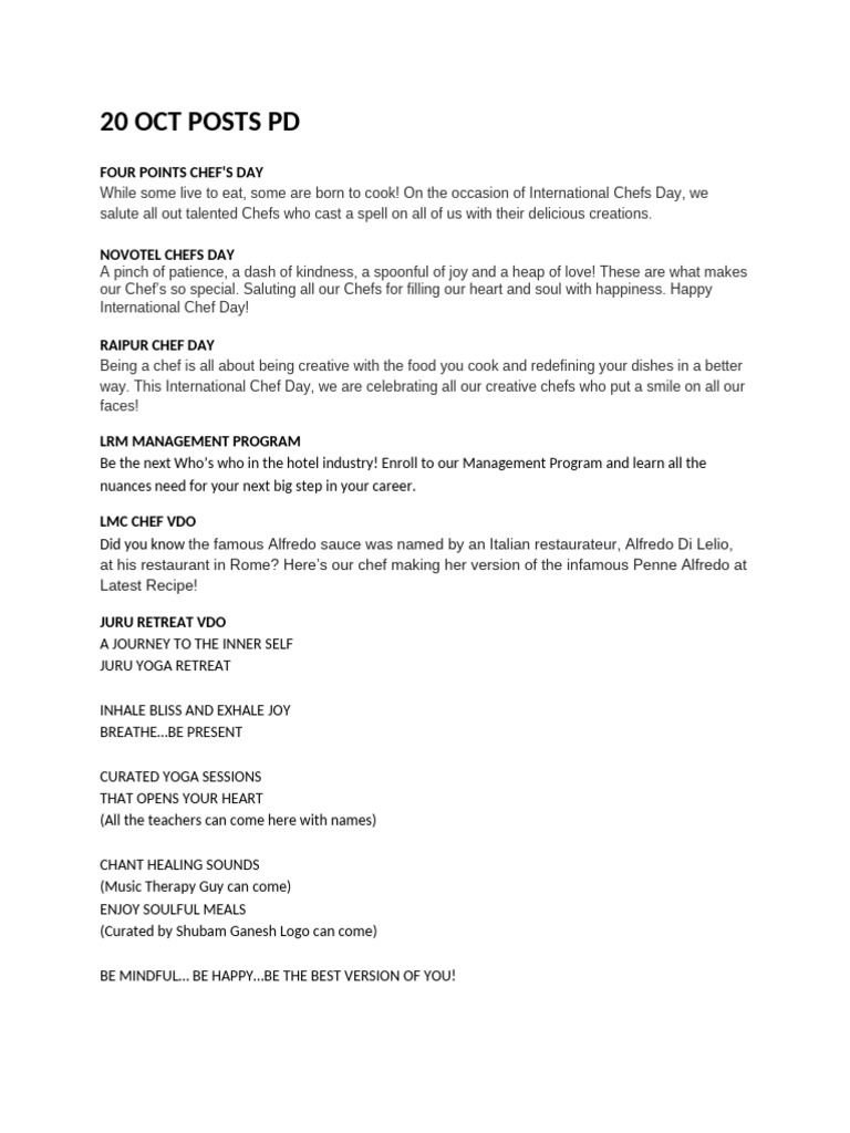 20 Oct Posts PD | PDF
