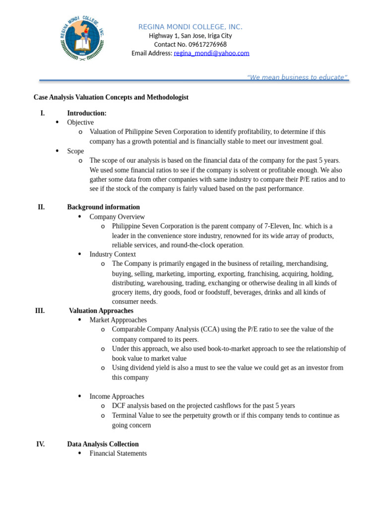 VCM | PDF | Valuation (Finance) | Discounted Cash Flow