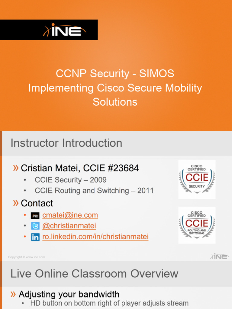 SIMOS 0001 Course Introduction v001 | PDF | Cisco Certifications ...