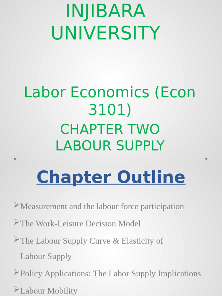 Labor Supply Dynamics and Models | PDF | Labour Economics | Elasticity ...