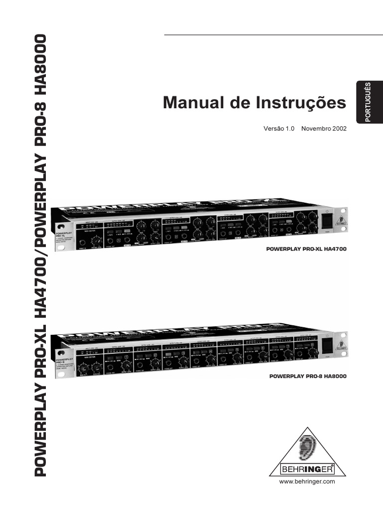 Behringer HA8000 Power Play | PDF | Fones de ouvido | Som